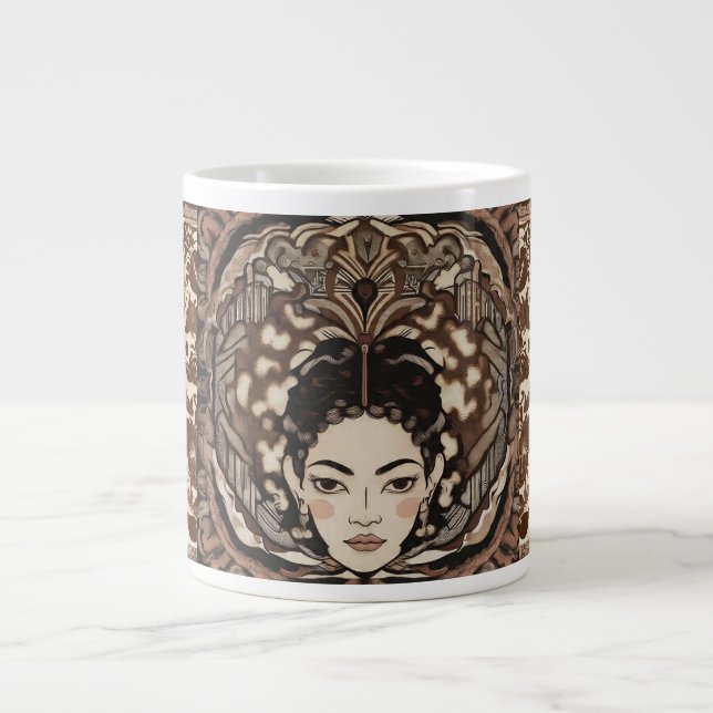 Vintage, Beautiful Heritage, Antique Style Large Coffee Mug (Front)
