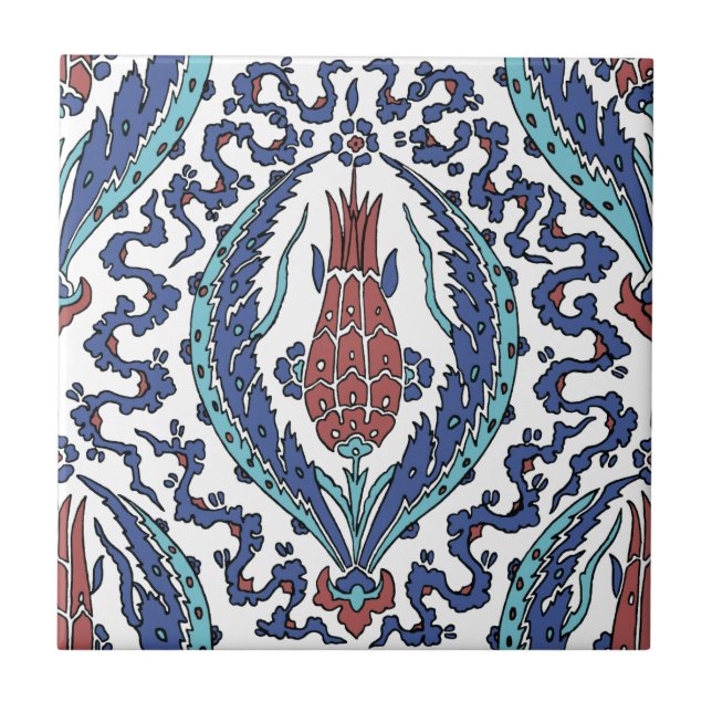 Vintage Beautiful Turkish Tulip Tile (Front)
