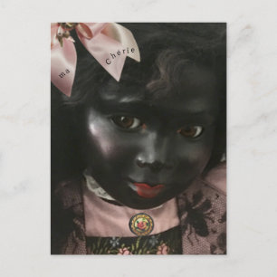 Vintage Beauty Black Doll Postcard