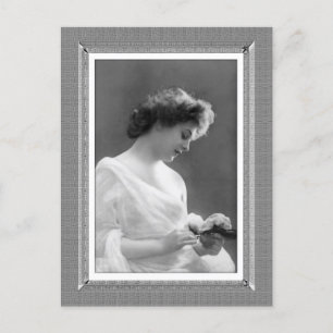 Vintage Beauty - Delicate - in black & white Postcard