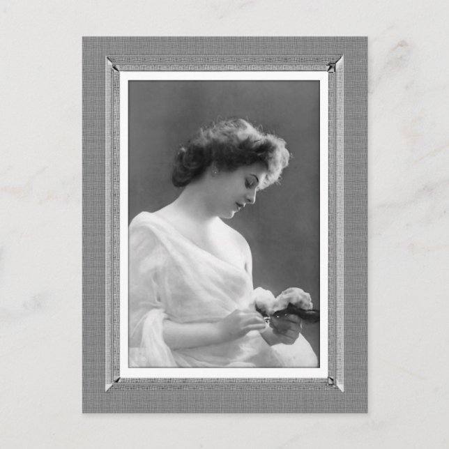 Vintage Beauty - Delicate - in black & white Postcard (Front)