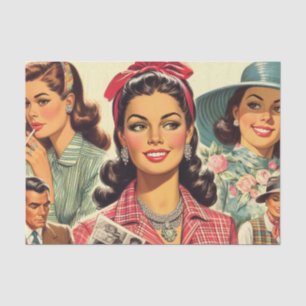 Vintage Beauty Fashion Girls Tissue Paper