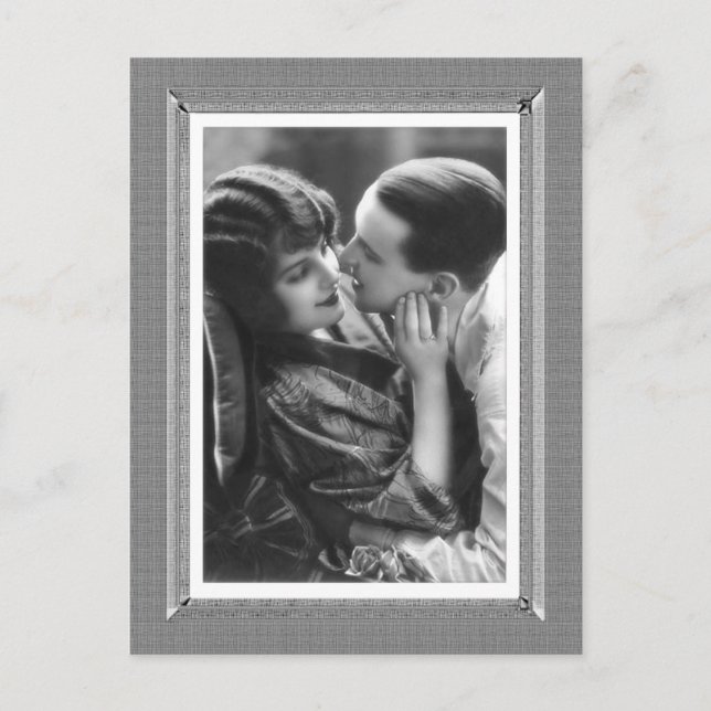Vintage Beauty - Passion - in black & white Postcard (Front)