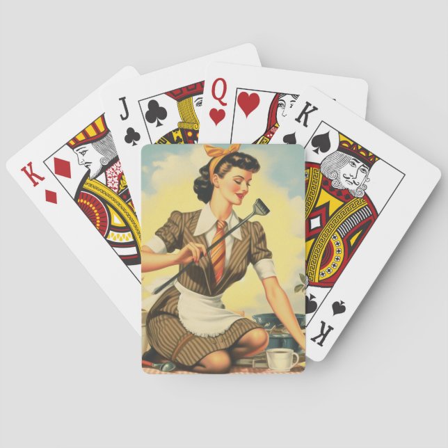 Vintage Beauty Pin-Up Playing Cards (Back)