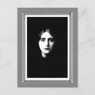 Vintage Beauty - Sorrow - in black & white Postcard