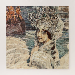 Vintage Beauty Swan Princess Vrubel Painting Jigsaw Puzzle