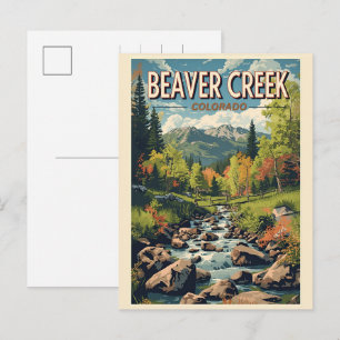 vintage Beaver Creek Colorado Ski Resort gifts Holiday Postcard