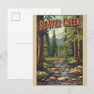 vintage Beaver Creek Colorado Ski Resort gifts Holiday Postcard