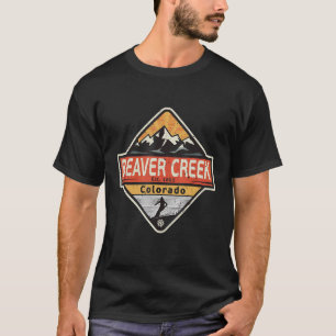 Vintage Beaver Creek Colorado Snow Mountain Skiing T-Shirt