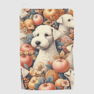 Vintage Bedlington Terrier Seamless  Golf Towel