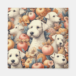 Vintage Bedlington Terrier Seamless Magnet