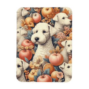 Vintage Bedlington Terrier Seamless  Magnet