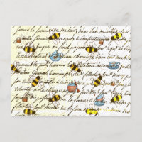 Vintage Bee and Tea Decoupage