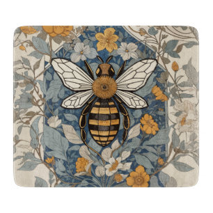 Vintage Bee and Wild Flowers Cutting Board
