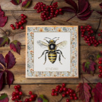 Vintage Bee Blue Wildflower Custom