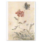 Vintage Bee, Butterfly and Poppy Watercolor