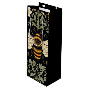 Vintage Bee Garden  Wine Gift Bag