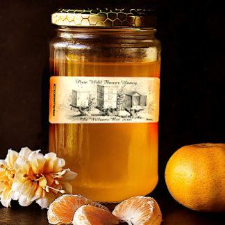 Vintage Bee Hives Honey Jar Étiquette