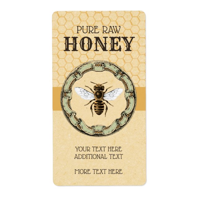 Vintage Bee Honey Jar (Front)