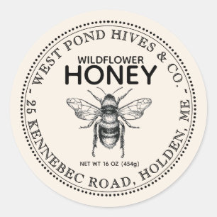 Vintage Bee Honey Label