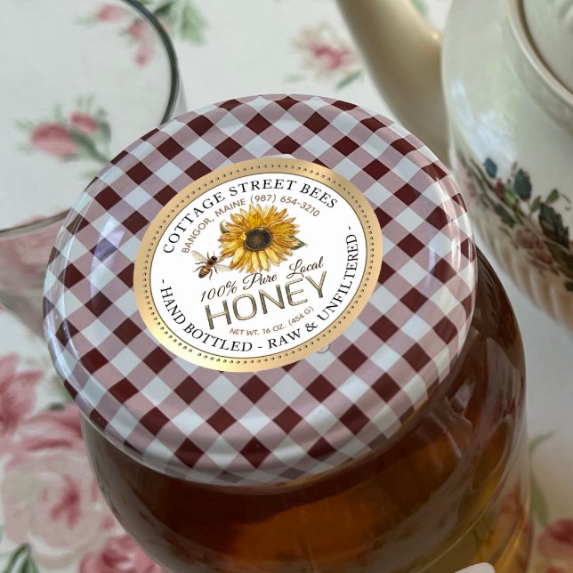 Vintage Bee Honey Label Hand Bottled Raw (Creator Uploaded)