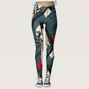 Vintage Bee Insect Colourful Illustration Leggings
