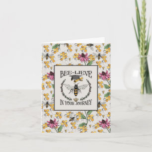 Vintage Bee-lieve in Your Journey Bee Graduation Card