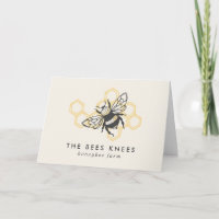 Vintage Bee Logo Rustic Honeybee Client Thank You