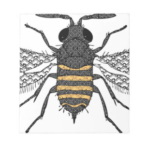 vintage bee notepad