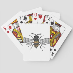vintage bee playing cards