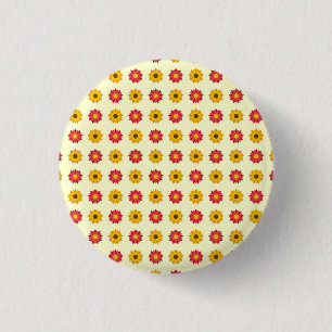 Vintage Bee Print 1 Inch Round Button