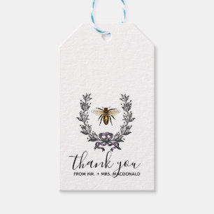 vintage bee SPRING GARDEN WEDDING favour Gift Tags