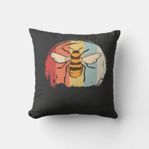 Vintage Bee Throw Pillow