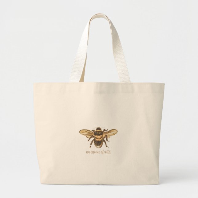 Vintage Bee Tote Bag | Nature Tote Bag (Front)