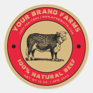 Vintage Beef Label Template