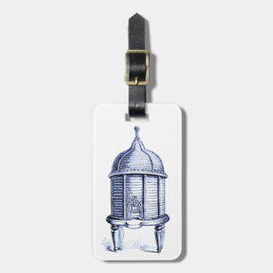 Vintage Beehive Blue Tint Luggage Tag