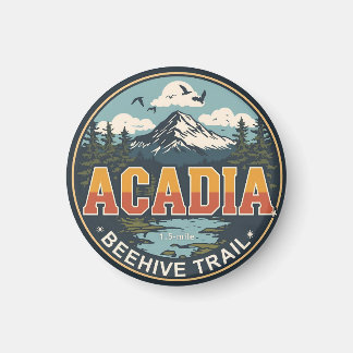 Vintage beehive trail Acadia National park gifts Magnet