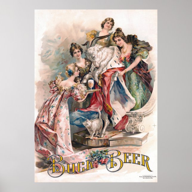Vintage Beer Advertisement  Poster  (Front)