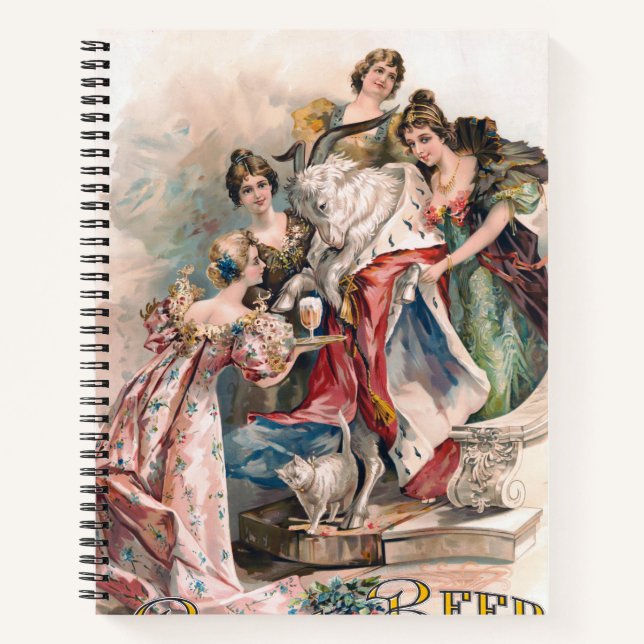 Vintage Beer Advertisement  Poster  Notebook (Front)