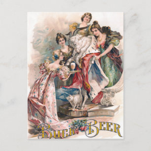 Vintage Beer Advertisement Poster Postcard