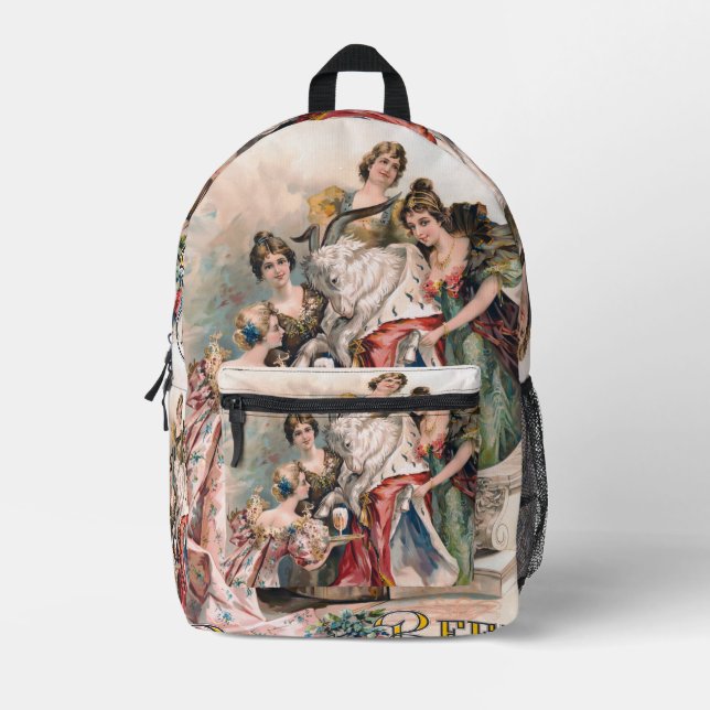 Vintage Beer Advertisement  Poster  Printed Backpack (Front)