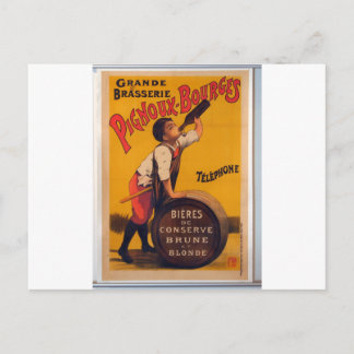 Vintage beer advertising poster Grande brasserie Postcard