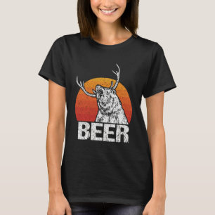 Vintage Beer  Bear Mix Deer  Drinking T-Shirt
