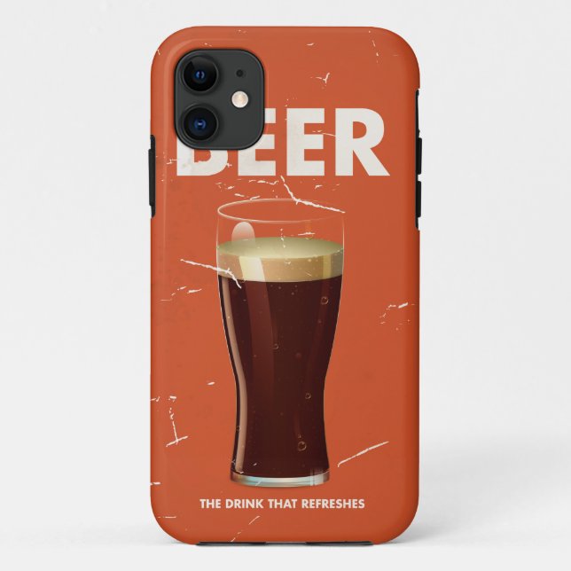 Vintage Beer Commercial poster. Case-Mate iPhone Case (Back)