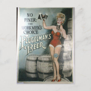 Vintage beer poster, No finer the workmen's choice Postcard