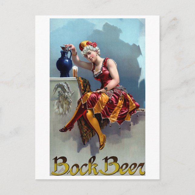 Vintage Beer poster Postcard (Front)