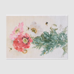 Vintage bees and roses decoupage floral bee peony tissue paper