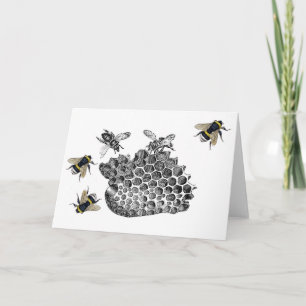 Vintage Bees Card