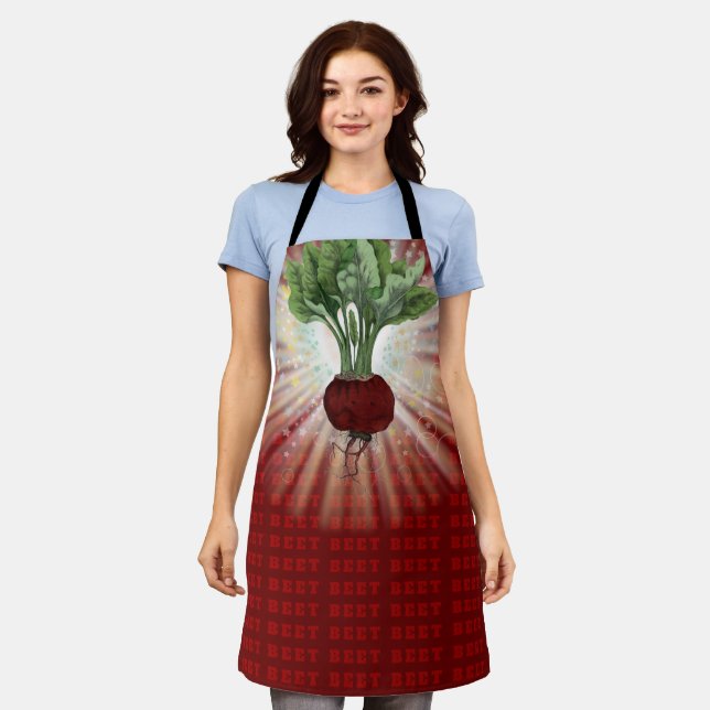Vintage beet vegetable veggie lovers cooking apron (Worn)
