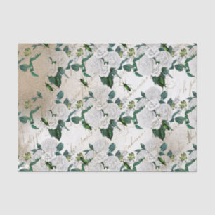 Vintage Beetle and Flowers Tissue Paper